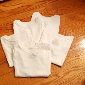 NWOT Hanes boys white undershirts, tagless, 5-pack, XS